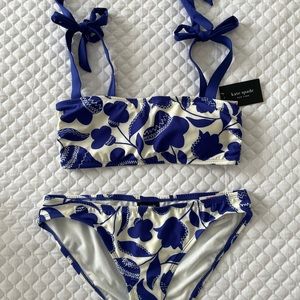 NWT Kate Spade Blue Flower Bikini M